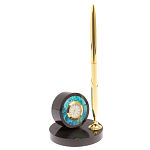 Часы настольные с ручкой из натурального камня Stone Clock варинант исполнения - 2 | Loft Concept в Костроме