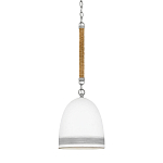 Подвесной светильник белый колоколообразный с декоративной обмоткой из веревки Hinkley варинант исполнения - 1 | Loft Concept в Костроме