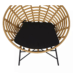 Стул круглый с ротанговым плетением Round Wicker Stool варинант исполнения - 5 | Loft Concept в Костроме