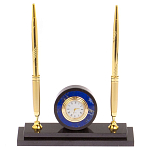 Часы настольные с двумя ручками из натурального камня Stone Clock варинант исполнения - 4 | Loft Concept в Костроме