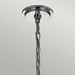 Люстра круглая цвета хром с вертикальными стеклянными трубками и круглыми подвесками Kichler варинант исполнения - 3 | Loft Concept в Костроме