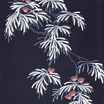 Обои ручная роспись Silk Tree Special Colourway on Empire Blue dyed silk варинант исполнения - 1 | Loft Concept в Костроме