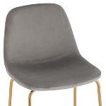 Барный стул на золотистых ножках VENDRAMIN Grey варинант исполнения - 6 | Loft Concept в Костроме