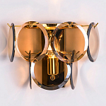 Бра с круглыми стеклянными подвесками Cardiel Amber Glass Wall Lamp варинант исполнения - 2 | Loft Concept в Костроме