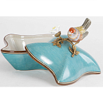 Фарфоровая шкатулка с птицей Eden Garden Blue варинант исполнения - 5 | Loft Concept в Костроме