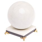 Шар декоративный на подставке из натурального камня Мрамор Белый Natural Stone Spheres 11 см варинант исполнения - 1 | Loft Concept в Костроме
