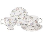 Чайный сервиз из фарфора на 2 персоны 4 предмета Tea Flower Set варинант исполнения - 1 | Loft Concept в Костроме