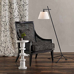 Торшер с черным наклонным корпусом и конусовидным абажуром Black Tripod варинант исполнения - 5 | Loft Concept в Костроме