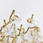Бра золотого цвета с ветвями и прозрачными хрустальнымих подвесками Droplet Chandelier варинант исполнения - 3 | Loft Concept в Костроме