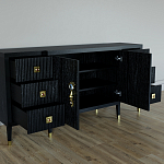 Большой Комод-буфет Elsa Dreams Black с ящиками варинант исполнения - 1 | Loft Concept в Костроме