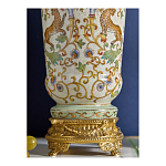 Ваза из фарфора на бронзовом основании Turquoise Blooming Garden варинант исполнения - 6 | Loft Concept в Костроме