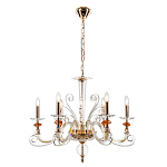 Люстра с 6-ю лампочками и изогнутыми прозрачными элементами из стекла Twisted Glass Candles Chandelier варинант исполнения - 2 | Loft Concept в Костроме