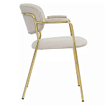 Стул Singer Chair с подлокотниками серый на золотистых ножках варинант исполнения - 2 | Loft Concept в Костроме