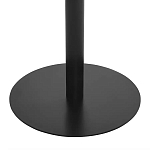 Круглый обеденный стол с белой мраморной столешницей White Tabletop on Black Base варинант исполнения - 5 | Loft Concept в Костроме