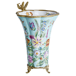 Ваза со стрекозой из фарфора с бронзовыми элементами Paradise Dragonfly варинант исполнения - 2 | Loft Concept в Костроме