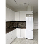 Угловой кухонный гарнитур белый и столешница под мрамор Gene Kitchen Set варинант исполнения - 4 | Loft Concept в Костроме