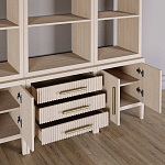 Модульный стеллаж Primo из трех составных элементов Светлый дуб варинант исполнения - 5 | Loft Concept в Костроме