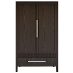 Шкаф платяной Primo с выдвижными ящиками шпон Темный орех варинант исполнения - 1 | Loft Concept в Костроме