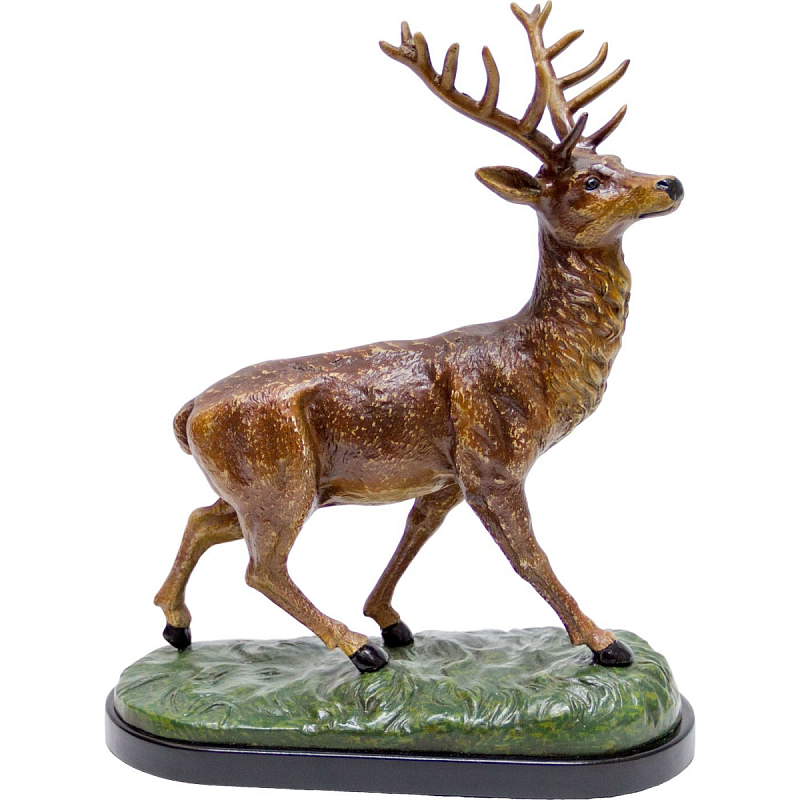 Фигурка Deer made of porcelain R Зеленый Черный Коричневый Фигурка Deer made of porcelain R Зеленый Черный Коричневый в Костроме | Loft Concept