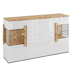 Комод с белым глянцевым фасадом с 2-мя дверцами и ящиками Grace of Furniture  варинант исполнения - 1 | Loft Concept в Костроме