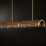 Люстра линейная полукруглой формы Wooden Horseshoe варинант исполнения - 7 | Loft Concept в Костроме