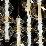 Люстра с плафонами из прозрачного и янтарного стекла в виде шаров и ромбов Gabriel Scott Luna варинант исполнения - 5 | Loft Concept в Костроме