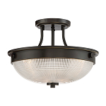 Потолочный светильник со стеклянным плафоном в виде купола Quoizel варинант исполнения - 7 | Loft Concept в Костроме