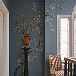 Обои ручная роспись Nara Original colourway on Summer Sky slub silk варинант исполнения - 1 | Loft Concept в Костроме