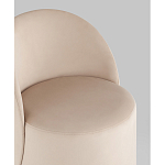 Пуф Loreen со спинкой вращающийся велюр молочный варинант исполнения - 2 | Loft Concept в Костроме