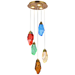 Потолочный светильник с пятью цветными плафонами Soar Colorful Lamp варинант исполнения - 3 | Loft Concept в Костроме