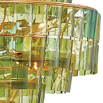 Люстра круглая каскадная Glow of Green Shades зеленое стекло варинант исполнения - 1 | Loft Concept в Костроме