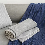 Плед из хлопка серого цвета Waffle Comfort варинант исполнения - 5 | Loft Concept в Костроме