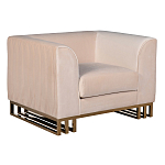 Кресло велюровое бежевое Cubic Silhouette варинант исполнения - 1 | Loft Concept в Костроме