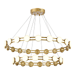 Люстра двухъярусная с круглыми светодиодными источниками света Maxine Light варинант исполнения - 6 | Loft Concept в Костроме