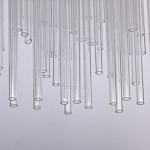 Люстра круглая с прозрачными стеклянными трубками Nembus варинант исполнения - 7 | Loft Concept в Костроме