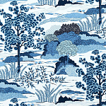 Ткань Blue landscape синий пейзах T3-89 варинант исполнения - 2 | Loft Concept в Костроме