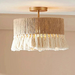 Люстра круглая плетеная с кисточками Solar Glow варинант исполнения - 5 | Loft Concept в Костроме