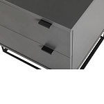 Тумба прикроватная цвета графит с ящиками Strict Lines варинант исполнения - 7 | Loft Concept в Костроме