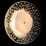 Бра с белым рельефным плафоном и стеклом с рисунком FLOW варинант исполнения - 2 | Loft Concept в Костроме