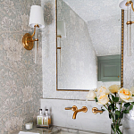 Зеркало прямоугольное в фактурной золотой раме Reflective Fabric варинант исполнения - 3 | Loft Concept в Костроме