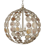 Люстра в форме шара с декором из круглых декоративных элементов Bright Shell Discs варинант исполнения - 2 | Loft Concept в Костроме