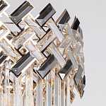 Люстра многоярусная с переплетенными металлическими элементами черного и золотого цвета и прозрачными хрустальными подвесками Empire Chandelier Crystal варинант исполнения - 7 | Loft Concept в Костроме