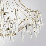 Люстра подвесная из металла с хрустальными прозрачными подвесками Quasar 81 варинант исполнения - 7 | Loft Concept в Костроме