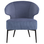 Современное мягкое кресло на металлических ножках Rakush Blue варинант исполнения - 2 | Loft Concept в Костроме