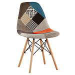 Стул с обивкой в технике пэчворк DSW варинант исполнения - 1 | Loft Concept в Костроме