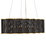 Люстра овальная в сочетании черного и золотого цвета Mesh Lighting варинант исполнения - 4 | Loft Concept в Костроме