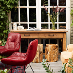 Деревянная консоль с двумя ящиками Pio Wooden Console варинант исполнения - 2 | Loft Concept в Костроме