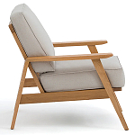 Кресло с каркасом из массива дуба Deniaud Oak Beige Armchair варинант исполнения - 3 | Loft Concept в Костроме