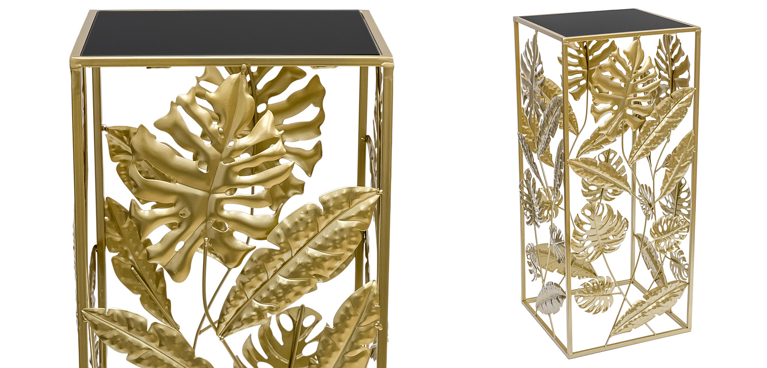 Подставка Tropical Gold Leaves Stand M Подставка Tropical Gold Leaves Stand M - Loft-Concept в Костроме