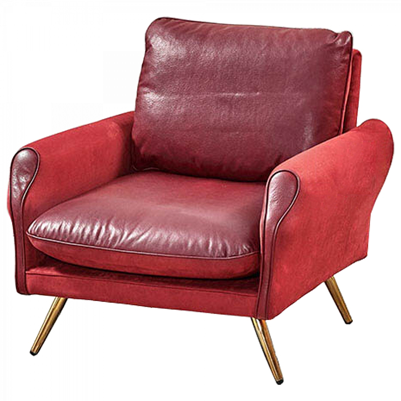 Кресло Arnaldo Chair Красный Золотой Кресло Arnaldo Chair Красный Золотой в Костроме | Loft Concept